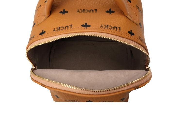 Lucky Bees Mochila de Piel de Polivinilo - Tostado Lucky Bees Mochila de Piel de Polivinilo - Tostado